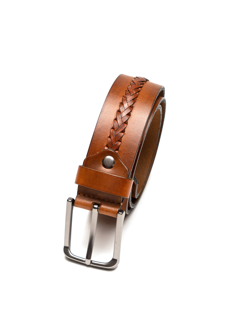 Hand Stitched Leather Belt American Trench